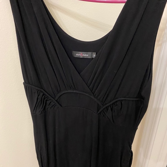 Stork and babe black maternity dress - Picture 3 of 4